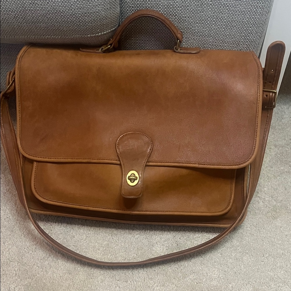 Vintage Coach Metropolitan Briefcase in British Tan 0896-305